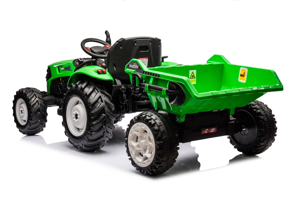 Elektrický traktor s přívěsem pro děti HC-306 24V světle zelený - Obrázek 2
