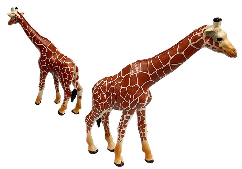 Figurky žiraf s pozadím Afriky - Obrázek 2
