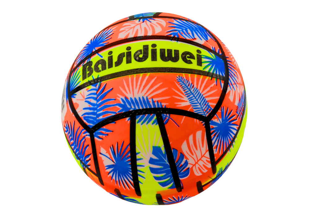 Gumový míč s listy 24 cm oranžový