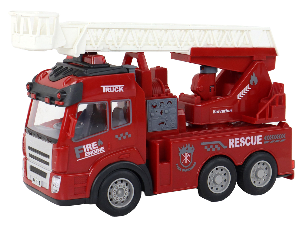 Hasičské auto s žebříkem na dálkové ovládání R/C červené - Obrázek 2