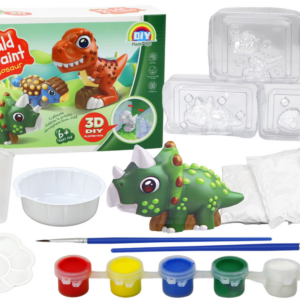 Kreativní umělecká sada 3D dinosauři ze sádry s barvami