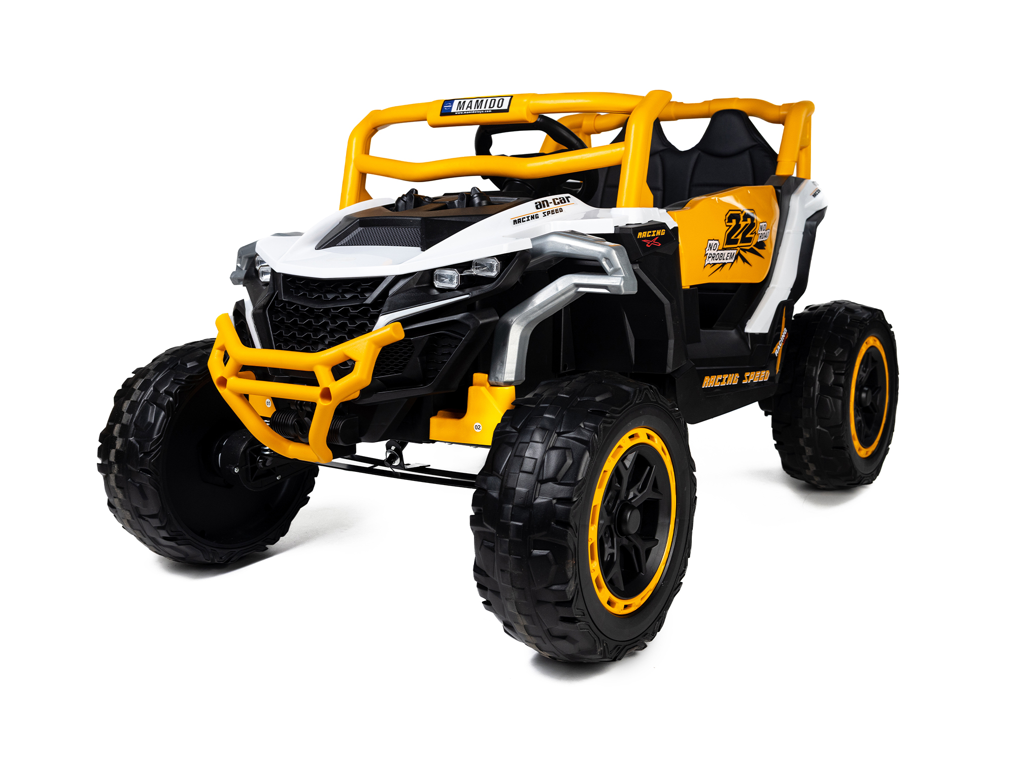 Mamido Elektrické autíčko Buggy Racing Speed 22 bílé | 4x4 | 12V10Ah | 180W | EVA | LED | 2