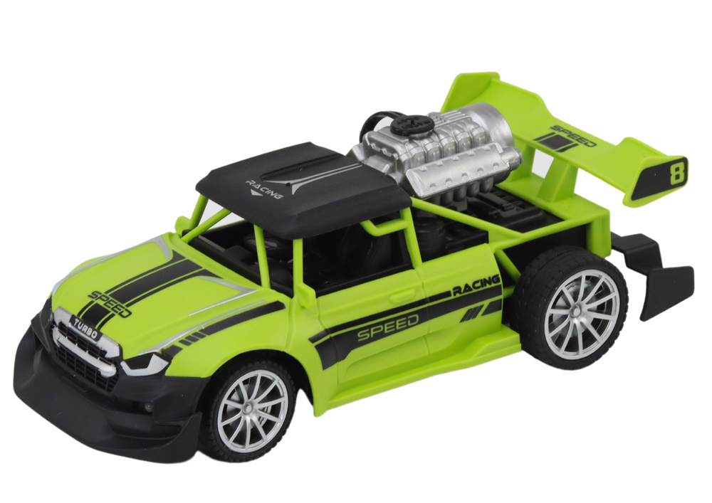 RC auto na dálkové ovládání 1:20 s kouřovým efektem a světly zelené - Obrázek 2