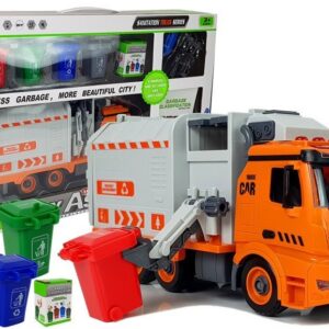Sada na třídění odpadu s DIY popelářským autíčkem