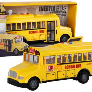 Školní autobus s třecím pohonem 1:16 žlutý