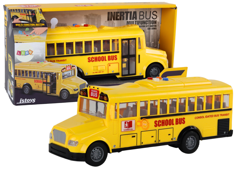 Školní autobus s třecím pohonem 1:16 žlutý