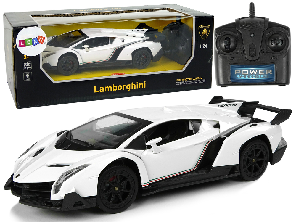 Sportovní auto na dálkové ovládání RC Lamborghini Veneno 1:24 bílé