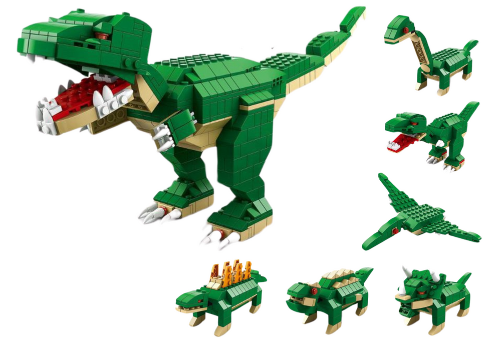 Stavebnice Dinosaurů 6v1 1000 dílků - Obrázek 2