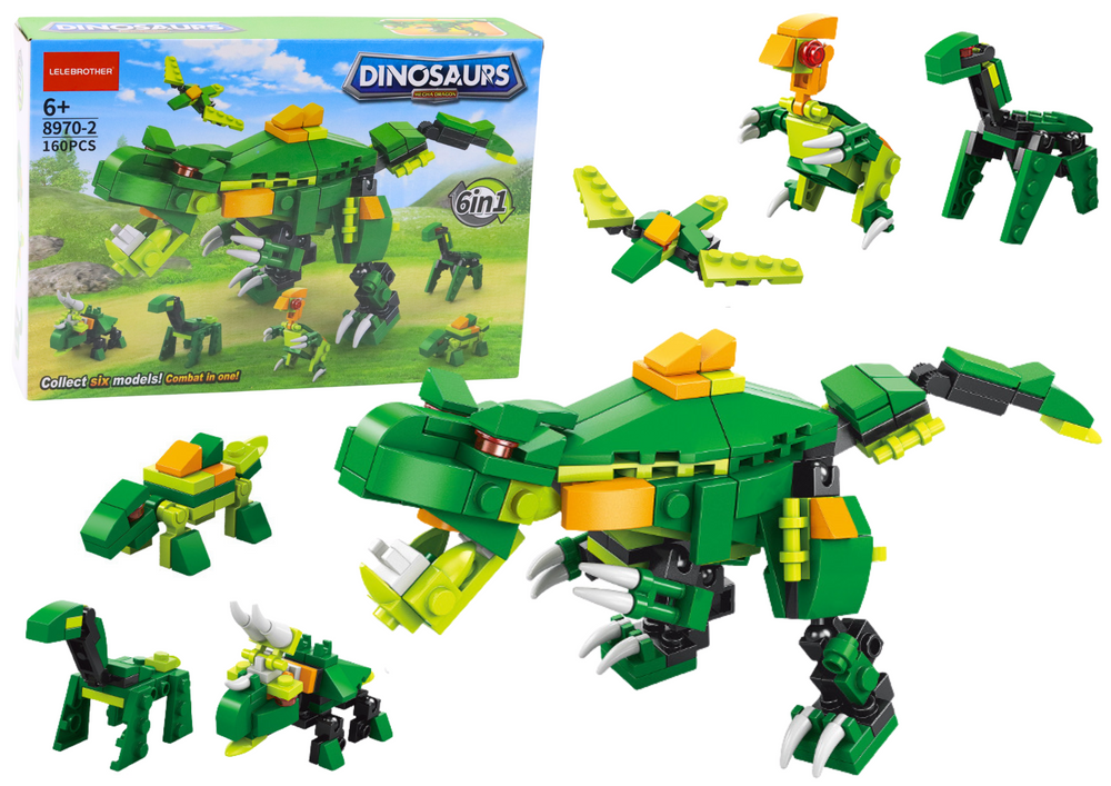 Stavebnice dinosaurus 6v1