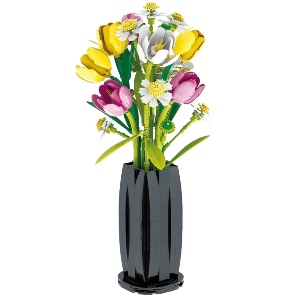 Stavebnice tulipány ve váze 1250 dílů - Obrázek 2