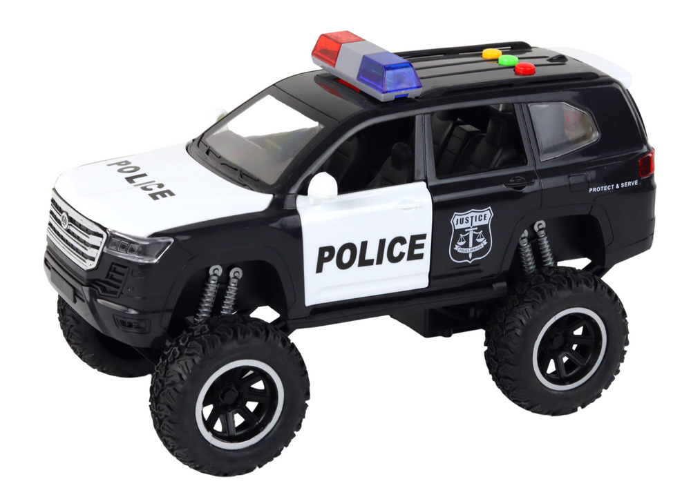 Terénní policejní autíčko Raptor s efekty 1:14 černé - Obrázek 2