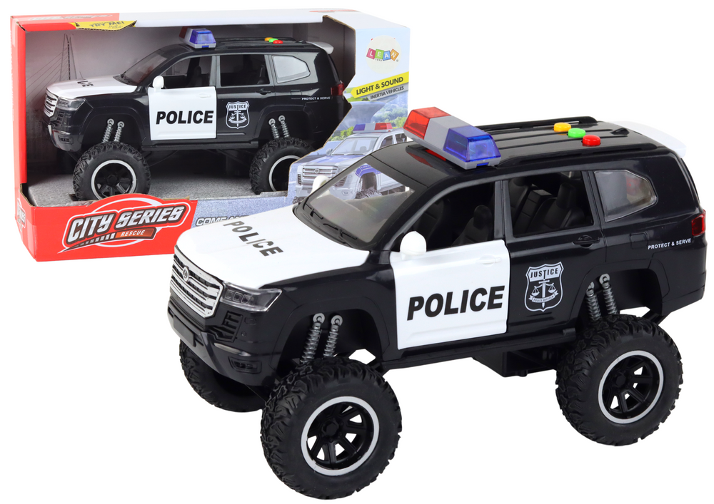 Terénní policejní autíčko Raptor s efekty 1:14 černé