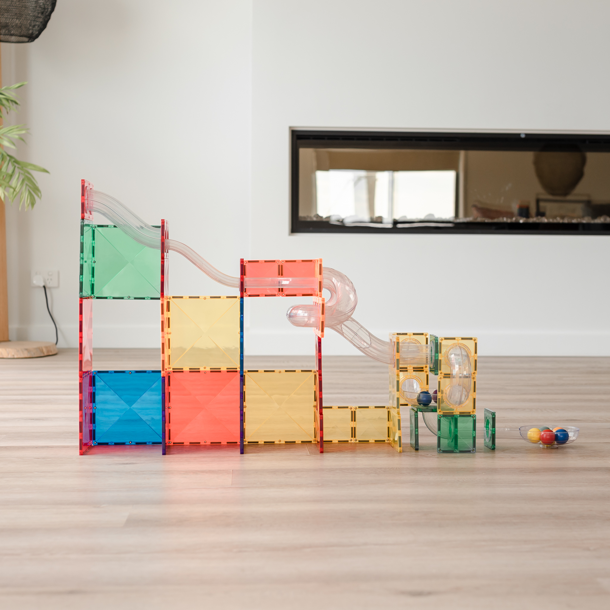 Connetix Connetix Tiles - Magnetická Stavebnice Duhová Kuličková Dráha 66 ks - Obrázek 2