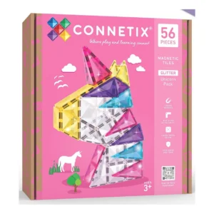 Connetix Connetix Tiles - Magnetická Stavebnice třpytivý jednorožec 56 ks