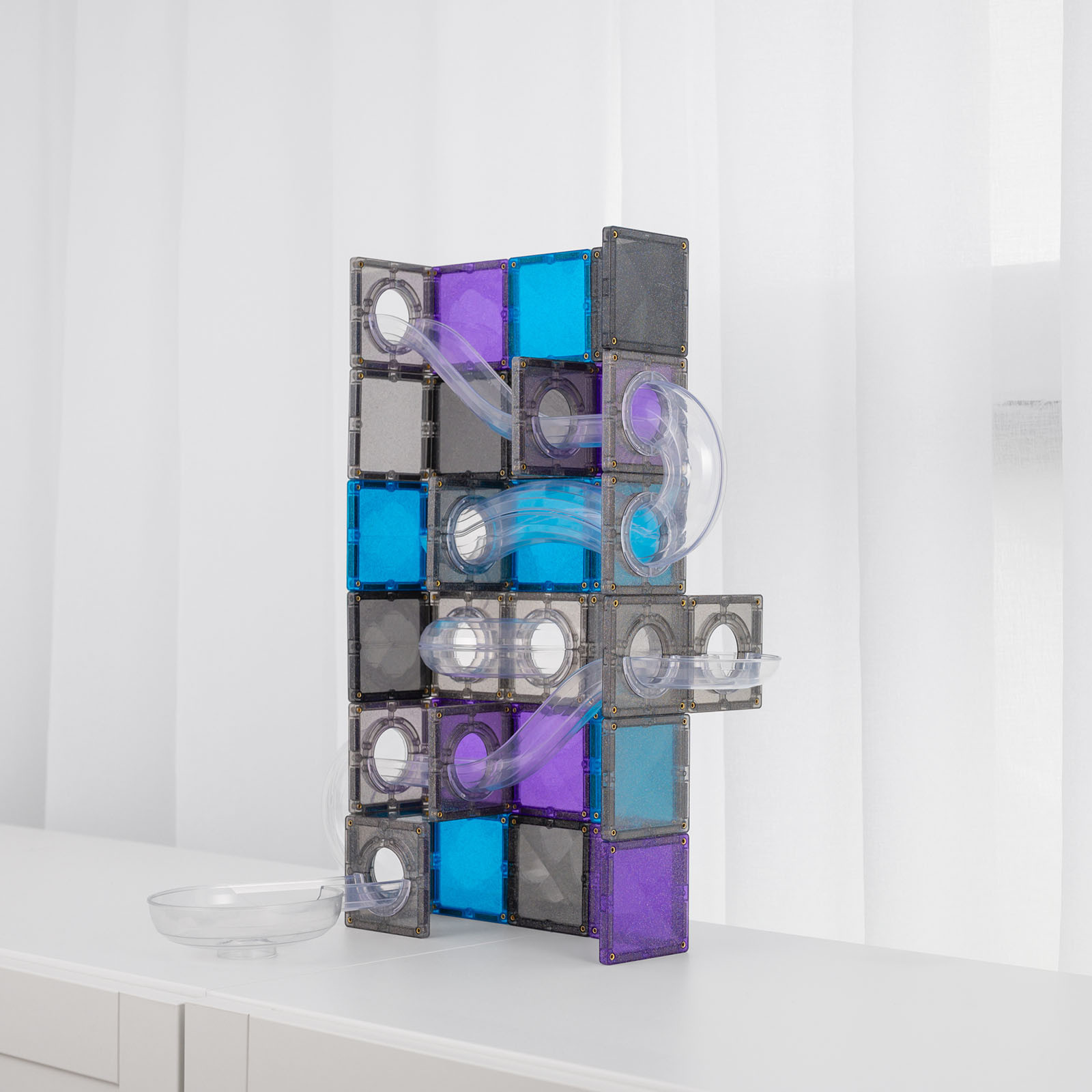 Connetix Connetix Tiles - Magnetická kuličková dráha Galaxy 61 ks - Obrázek 2
