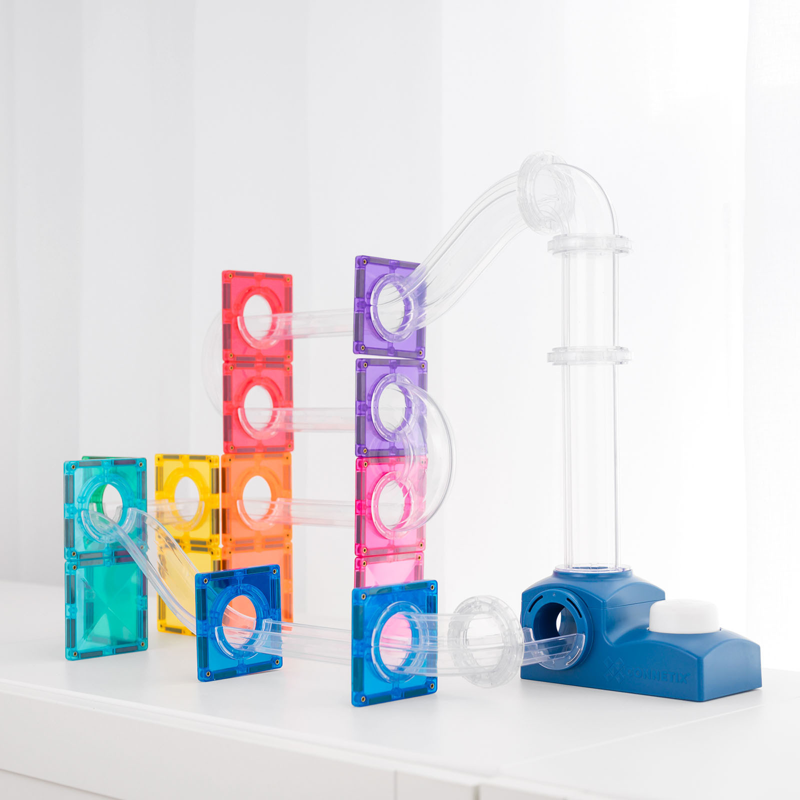 Connetix Connetix Tiles - Magnetická kuličková dráha s vystřelovačem 47 ks - Obrázek 2