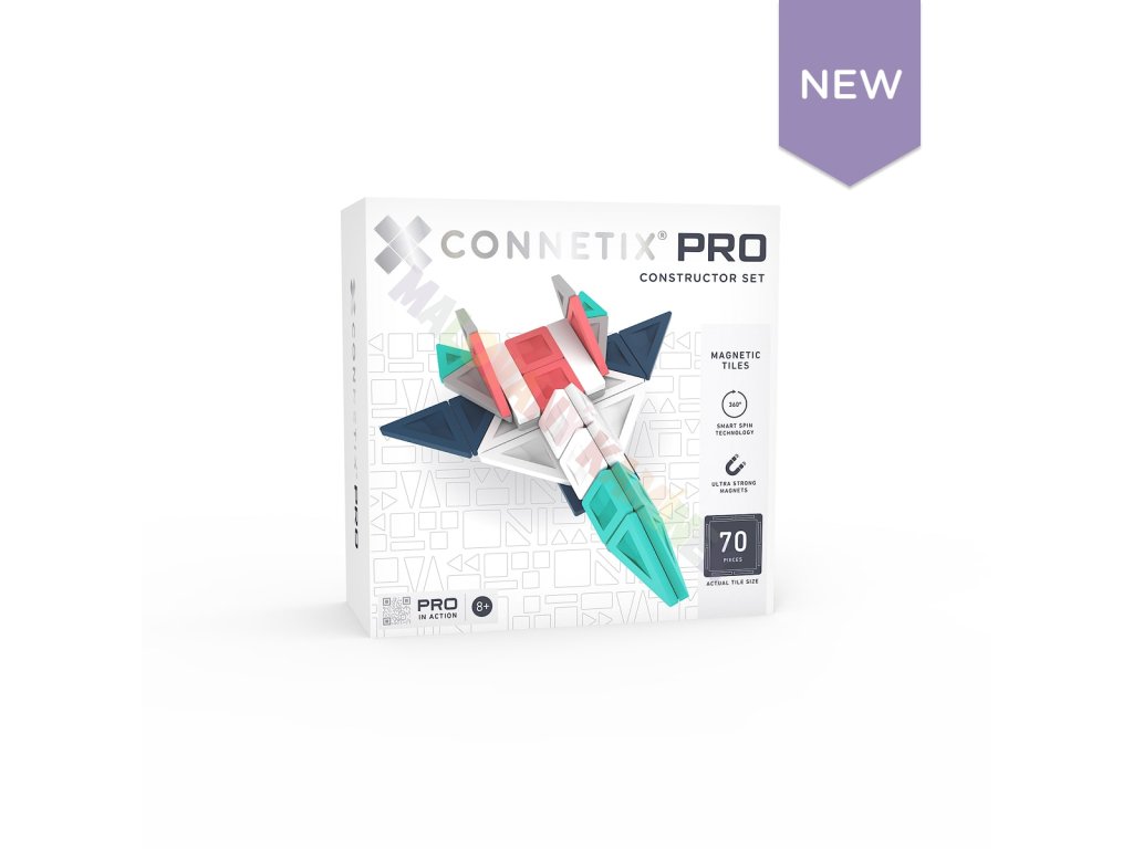 Connetix Tiles - Magnetická stavebnice Pro 70 dílů