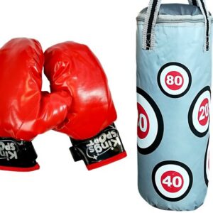 Dětský boxovací pytel a rukavice 57 x 18 cm