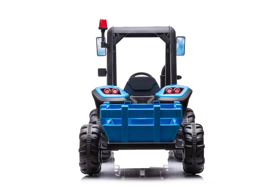 Dětský elektrický traktor s přívěsem BLT modrý - Obrázek 2