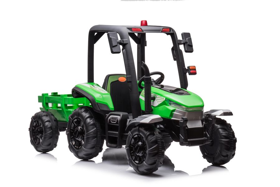 Dětský elektrický traktor s přívěsem BLT zelený - Obrázek 2