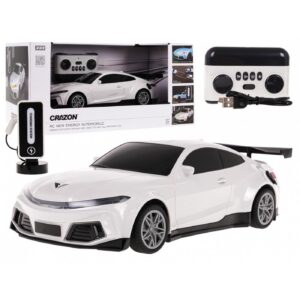 Elektrické auto na dálkové ovládání R/C s nabíjecí stanici bílé