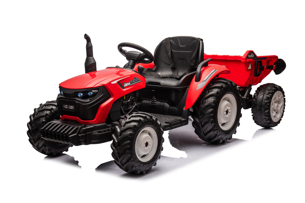 Elektrický traktor s přívěsem pro děti HC-306 24V červený - Obrázek 2