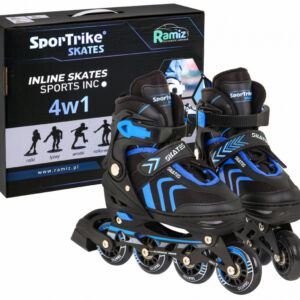 Kolečkové brusle SportTrike 4v1 modré 29-33