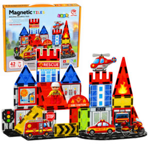 Magnetická stavebnice Hasičská základna 42 dílků