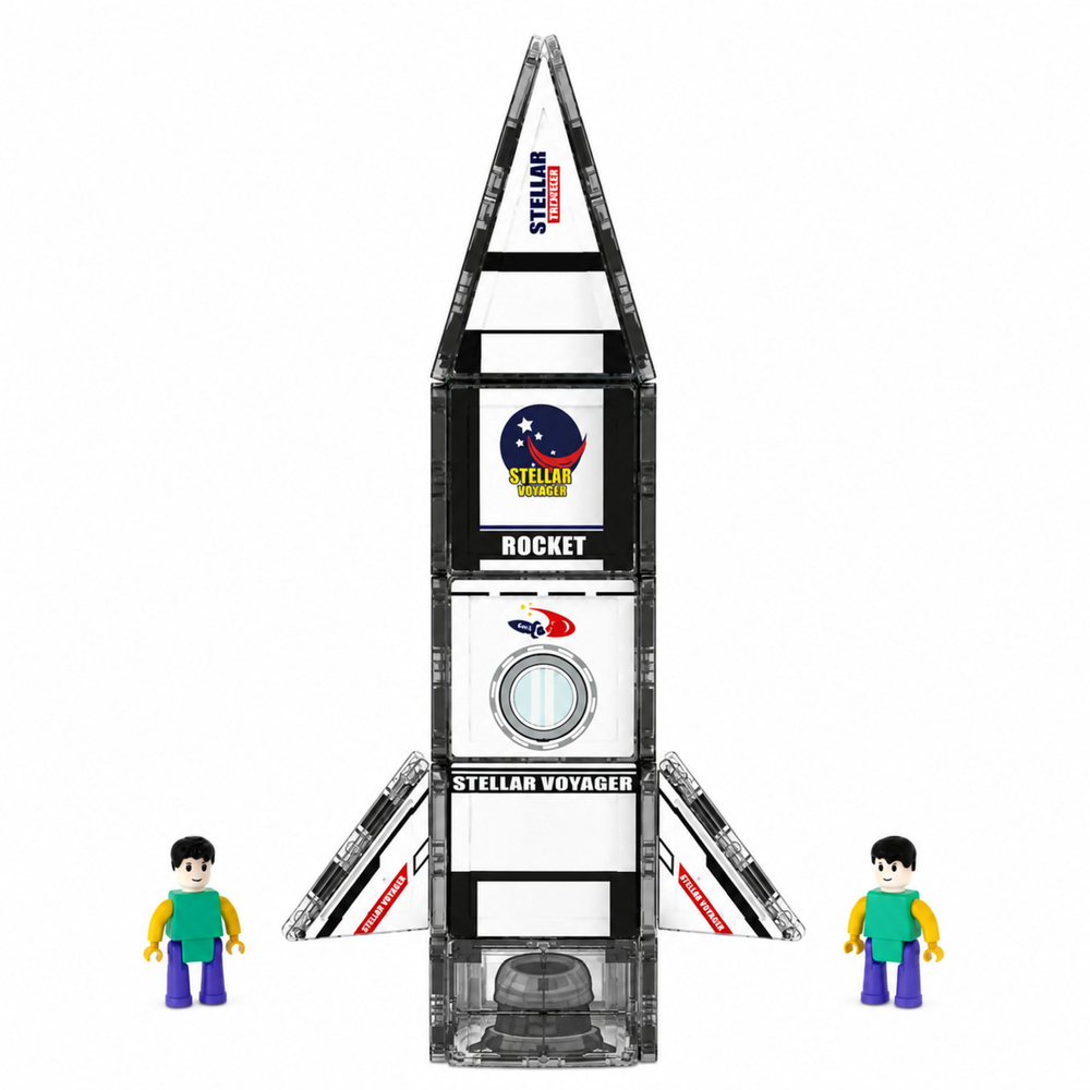 Magnetická stavebnice Vesmírná raketa 26 dílků - Obrázek 2