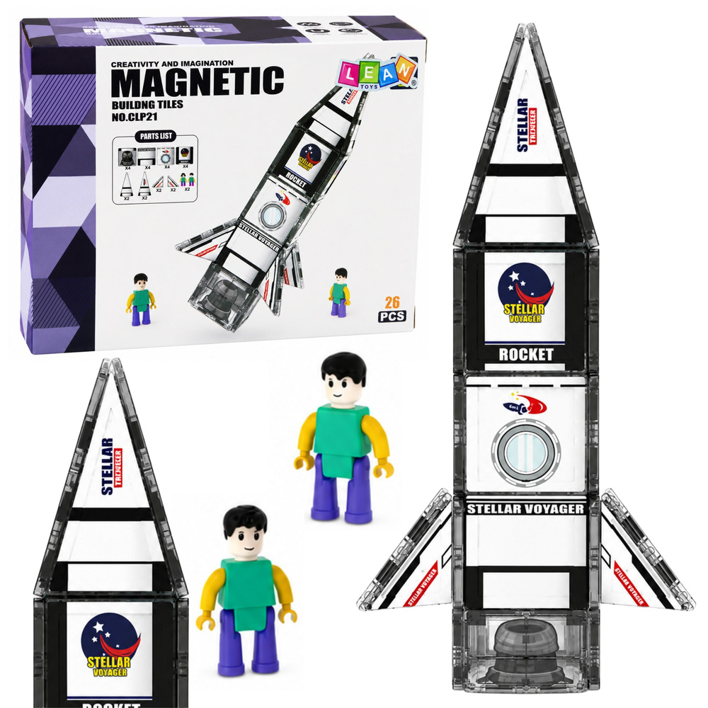 Magnetická stavebnice Vesmírná raketa 26 dílků