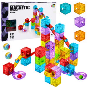Magnetická stavebnice s kuličkovou dráhou 60 dílků