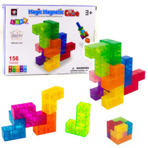 Magnetické kostky Magic Cube s úkoly 9 dílků