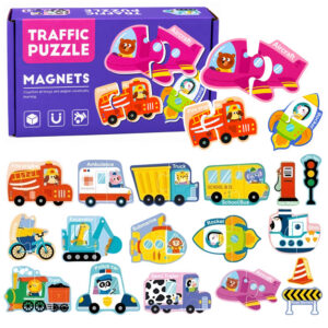 Magnetické puzzle dopravní prostředky 30 dílků