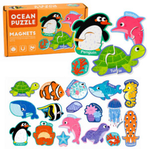 Magnetické puzzle mořská zvířata 30 dílků