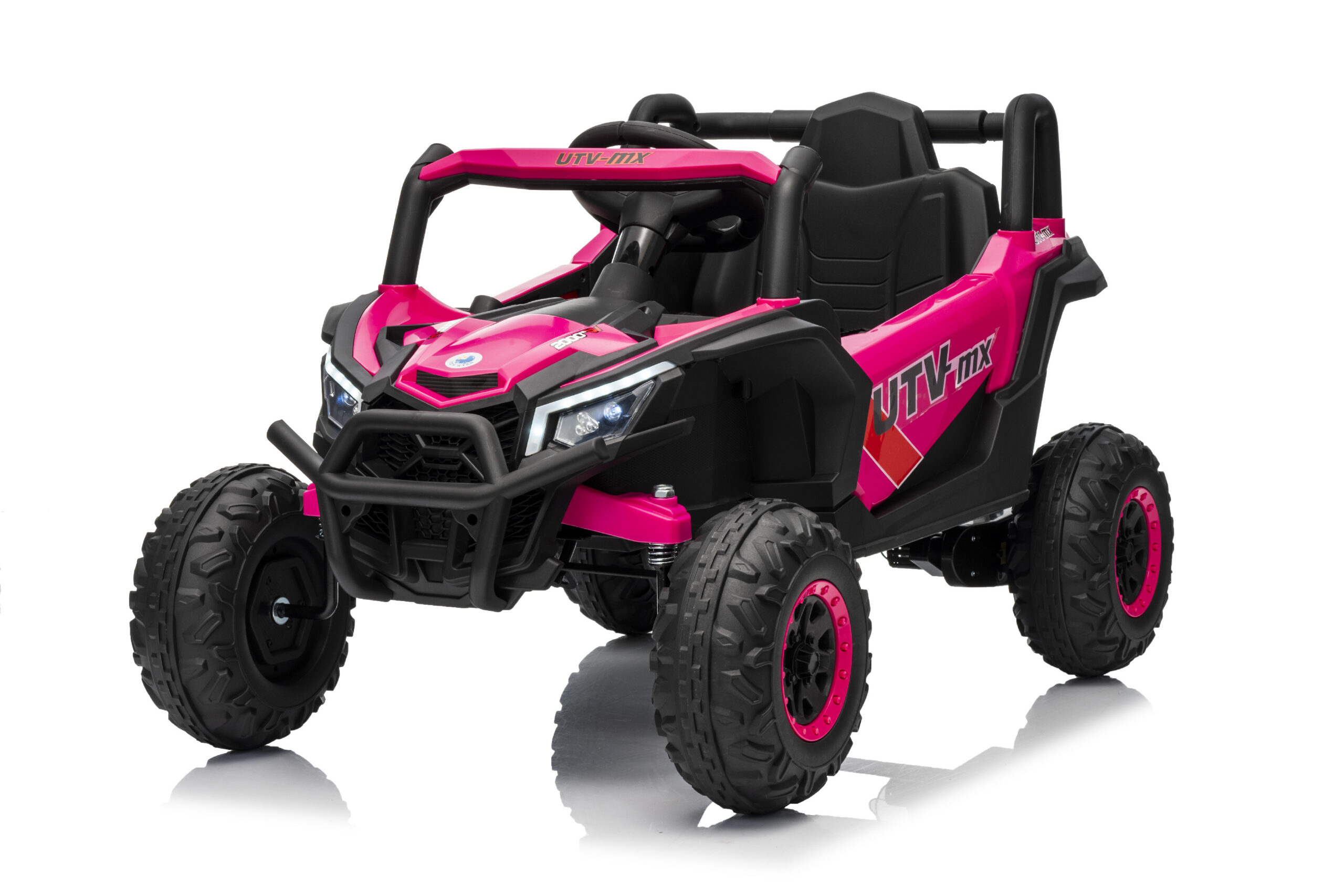 Mamido Elektrické autíčko Buggy Madman růžové | UTV-MX 4x4 | EVA kola | 12V 10Ah | EKO kůže