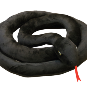 Plyšový had 300 cm černý