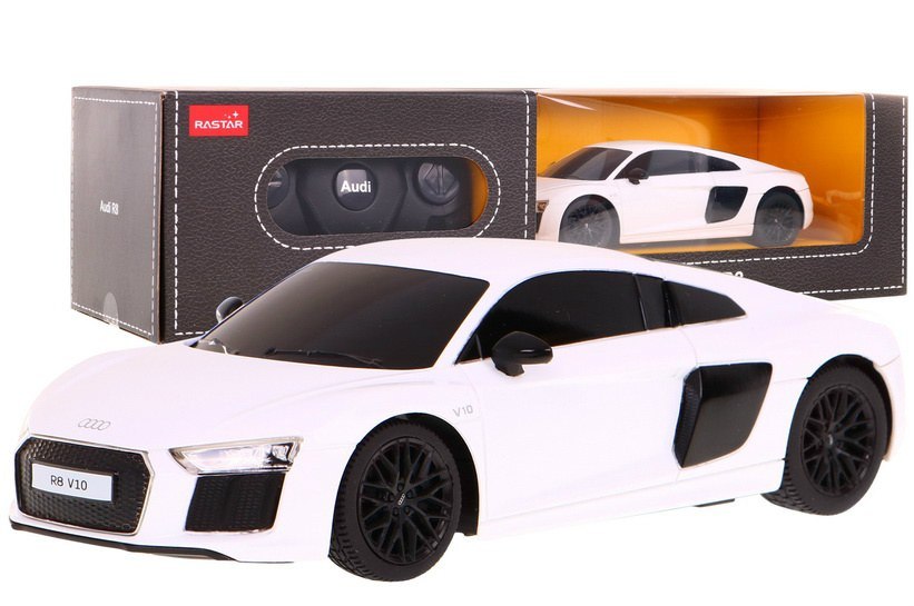 RASTAR Auto na dálkové ovládání R/C Audi R8 Rastar 1:24 bílé