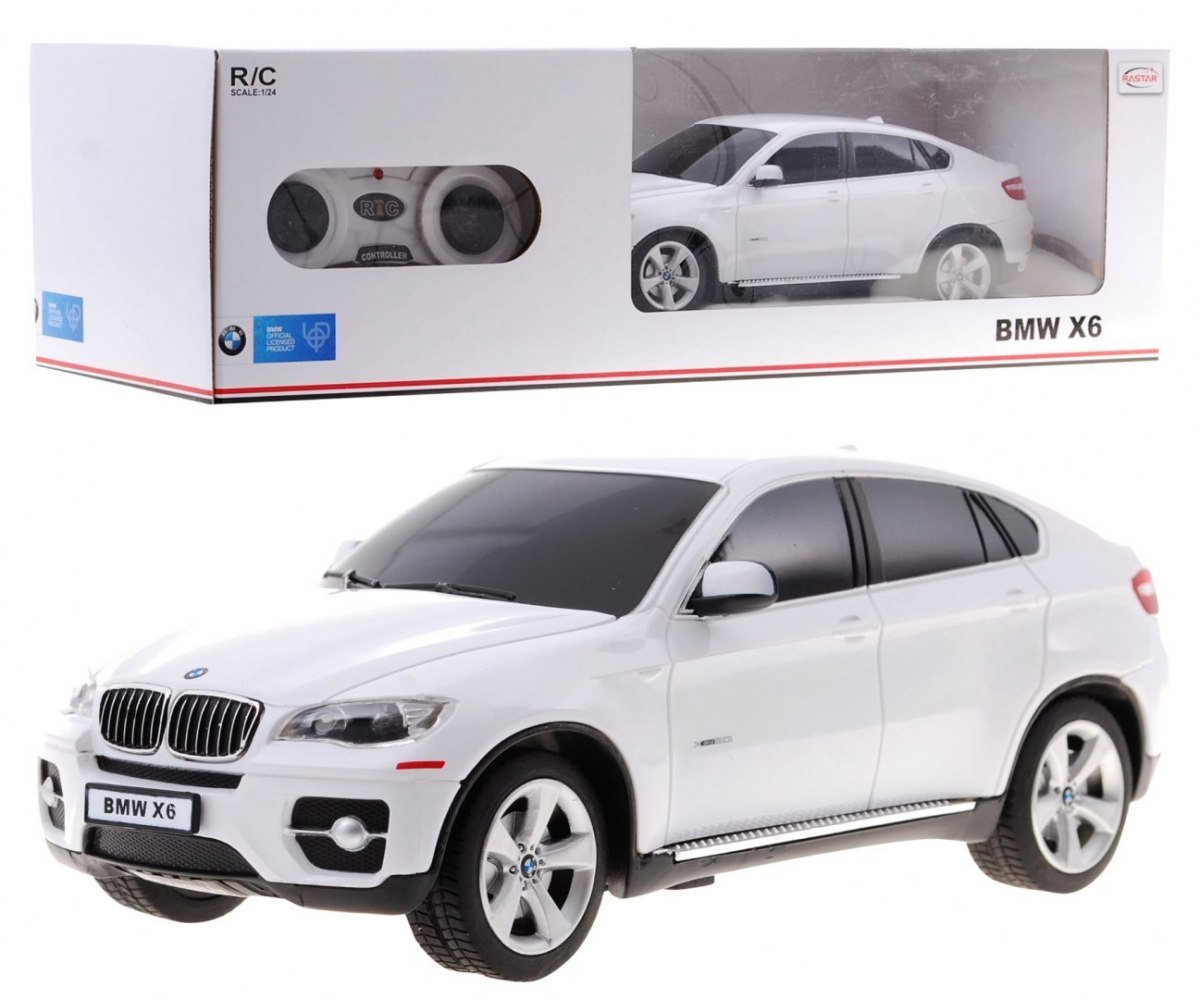 RASTAR Auto na dálkové ovládání R/C BMW X6 Rastar 1:24 bílé