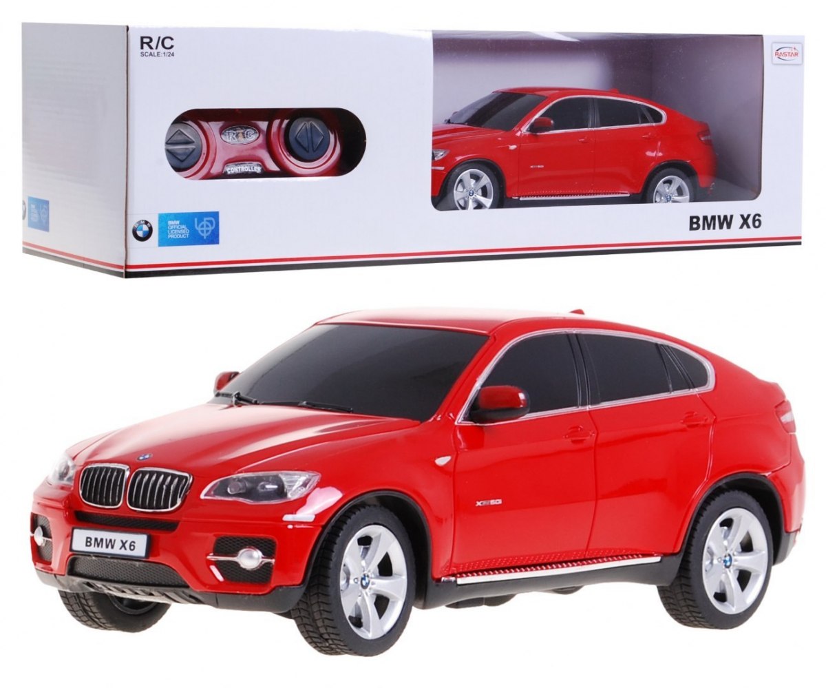 RASTAR Auto na dálkové ovládání R/C BMW X6 Rastar 1:24 červené