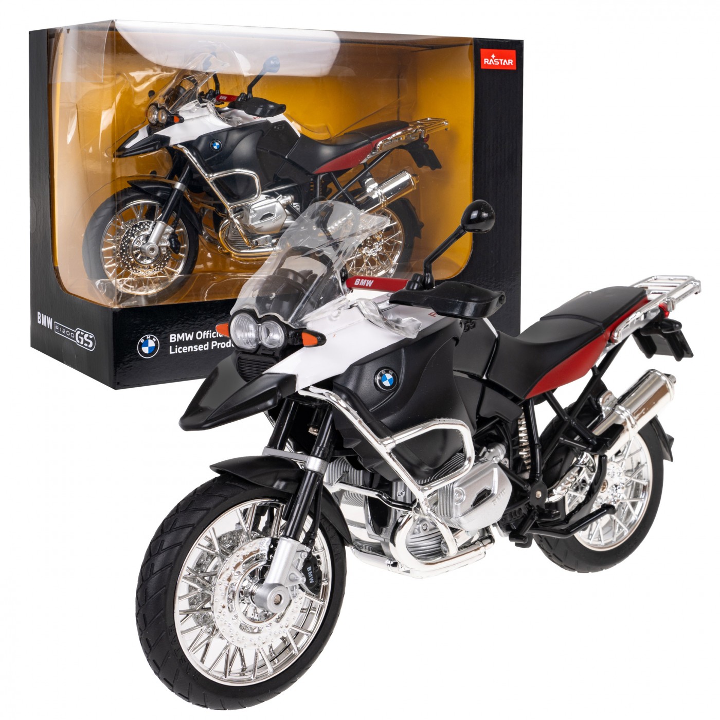 RASTAR Motorka BMW R1200 GS Rastar 1:9 bílá