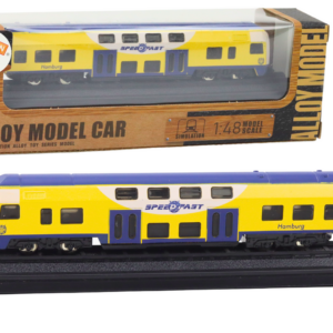 Sběratelský kovový model vlaku 1:48 žlutá modrá