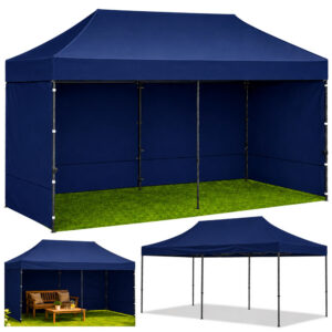 Skládací párty stan 3 × 6 m modrý
