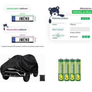 Základní sada 4v1 pro elektrické autíčko velikost M AAA SPZ