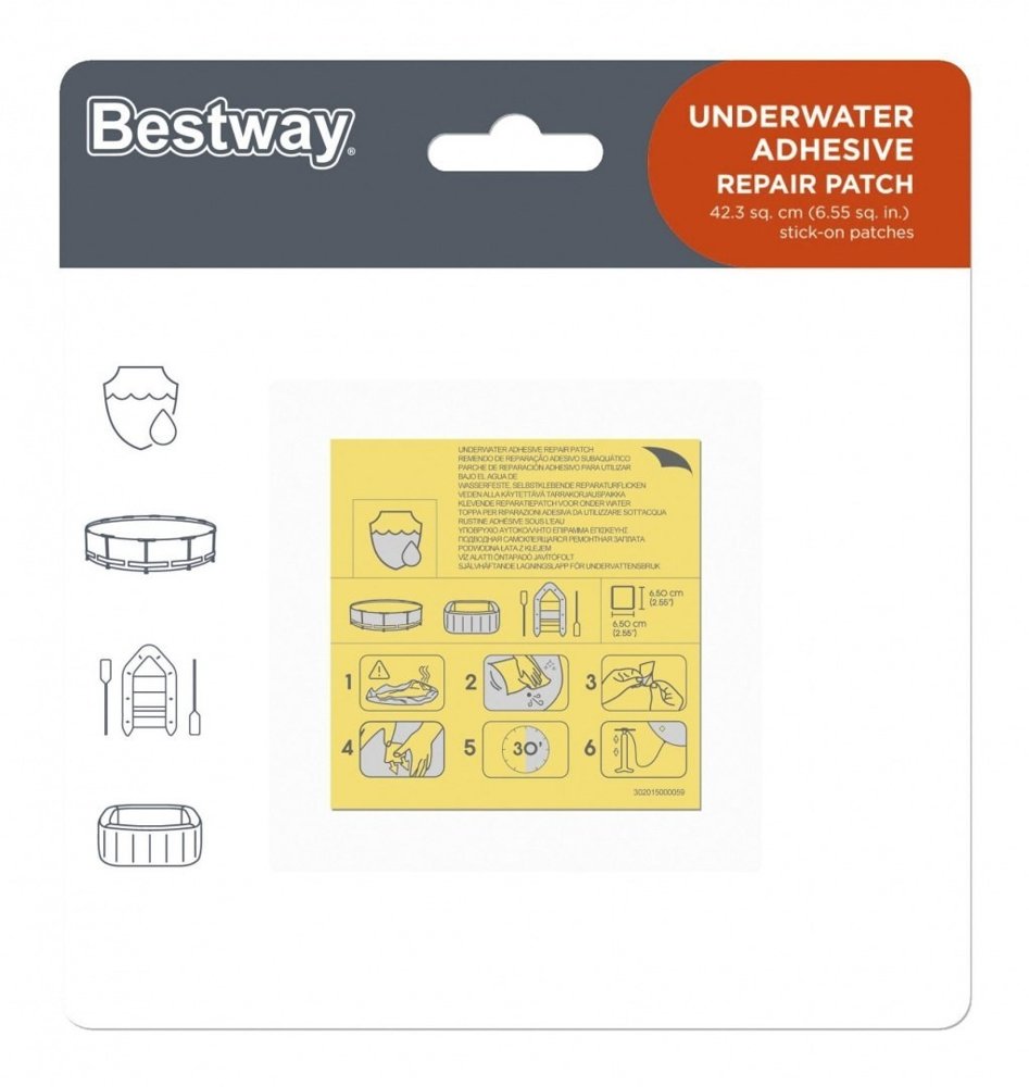Bestway Bestway Vodotěsné opravné záplety pro bazény a nafukovací hračky