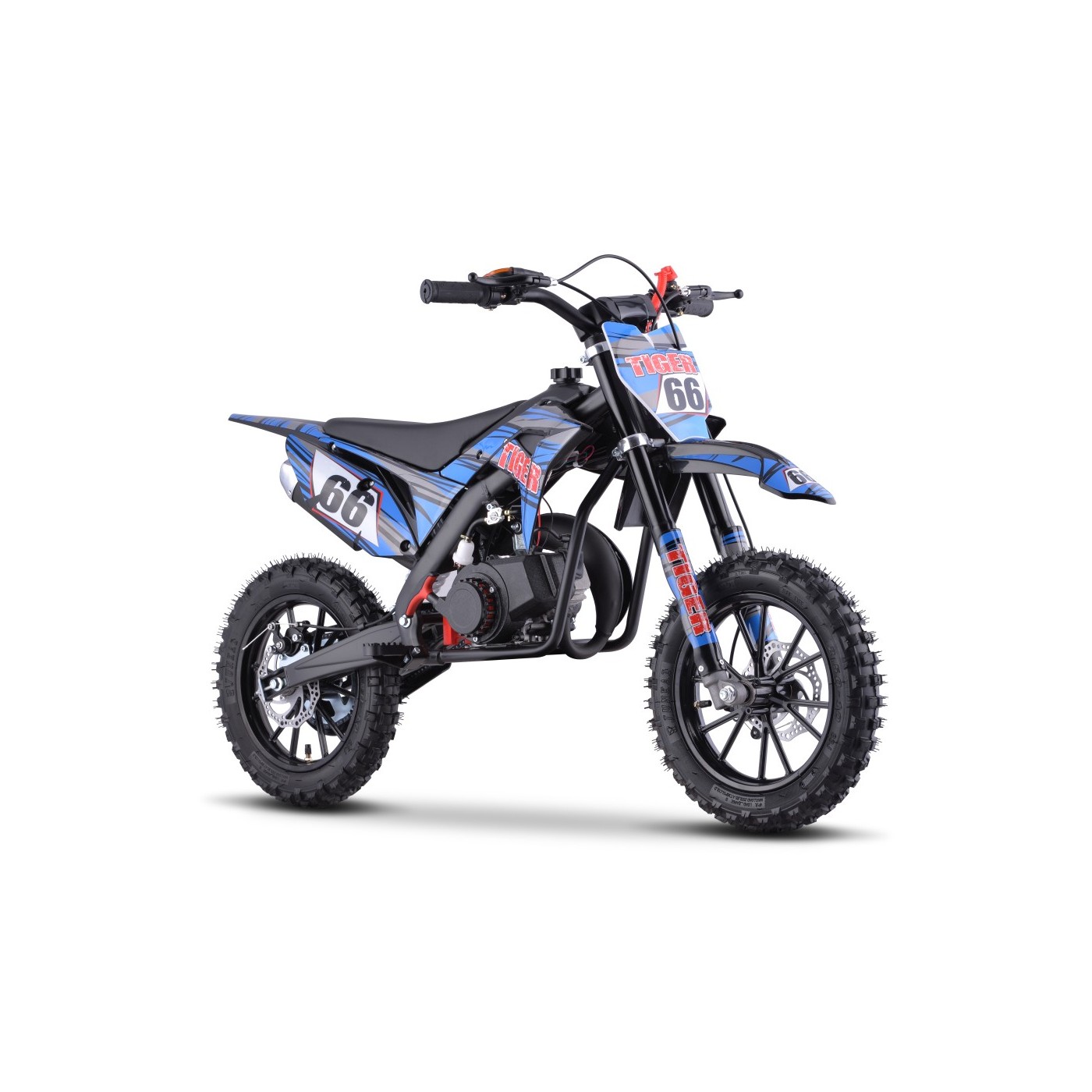 Dětská benzínová motorka RamiGO TIGER 49CC modrá - Obrázek 2
