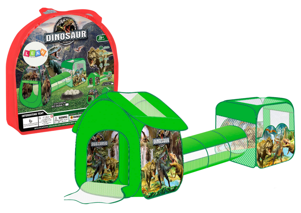 Dětské hřiště 3v1 stan s tunelem dinosauři