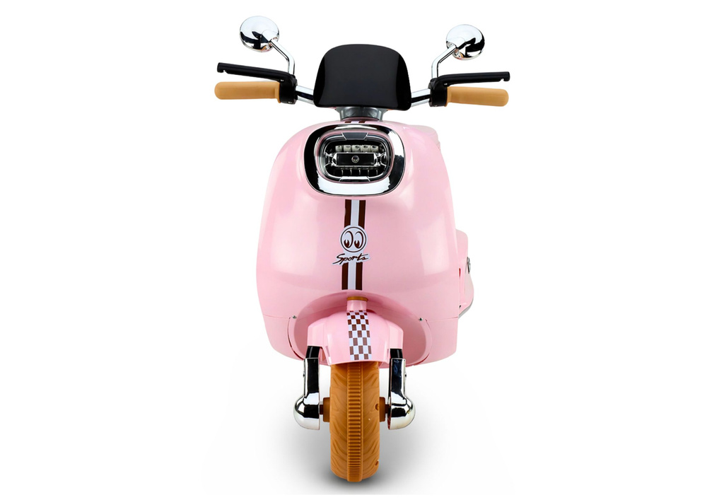Dětský elektrický skútr Vespa 2x35W s kufříkem růžový - Obrázek 2