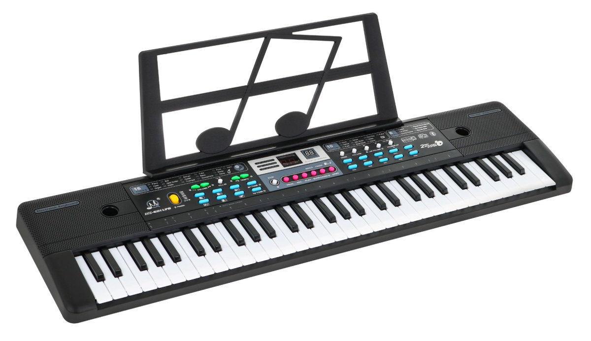 Dětský keyboard černý s mikrofonem - Obrázek 2