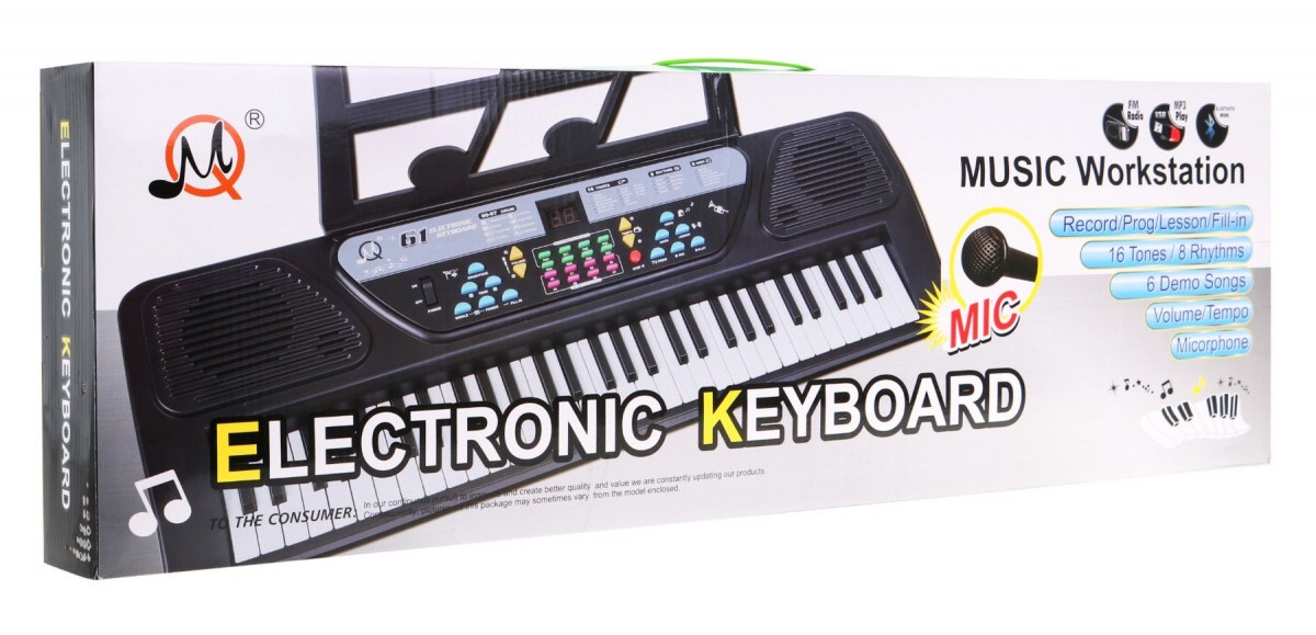 Dětský keyboard s mikrofonem a rádiem MP3 - Obrázek 2