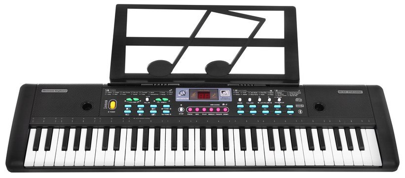 Dětský keyboard s mikrofonem černý - Obrázek 2